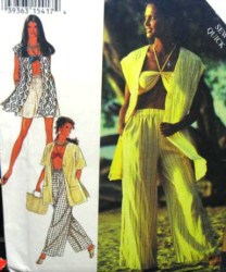 2463 COOL JACKET SLVS OR NOT,FLARE BOTTOMS, BRA TOP PATTERN 8-18